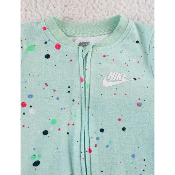 NIKE • Mint/Multi Dotted Sleeper Footie Pajamas - Picture 6 of 15